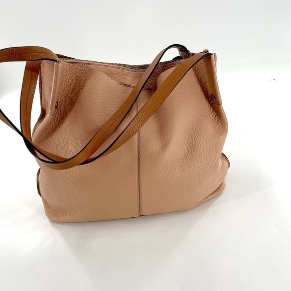 VINCE CAMUTO LEATHER / SUEDE HOBO BAG dusty rouse/cream - Picture 3 of 17